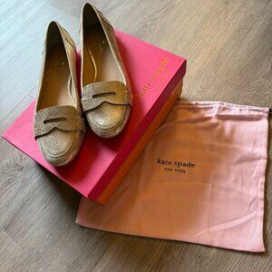 Kate Spade Metallic Gold Loafer